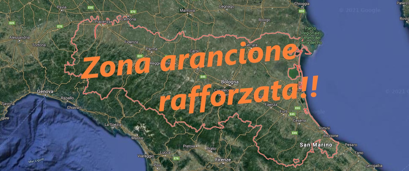 Emilia Romagna zona arancione rafforzata